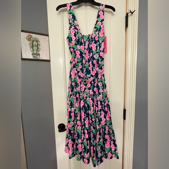 lilly pulitzer mckinnon midi dress Womens Dresses Lilly Pulitzer Mckinnon Midi Dress in Oyster Bay Navy de Vine, Size 6